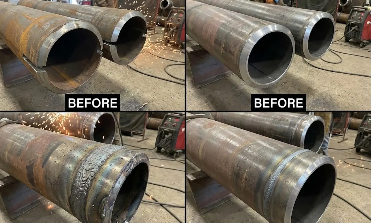 V-groove vs J-prep case study cross-sections on heavy wall pressure vessel nozzle